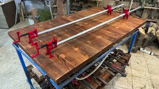 Kereste ile masif panel yapımı / Solid panel construction with timber Resimi