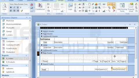 In the CustomerID footer of the R_Orders report insert a new text box which will calculate the...