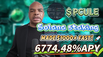 Passive Income PCULE Token – Stake in PCULE Solana for 6774.48% APY