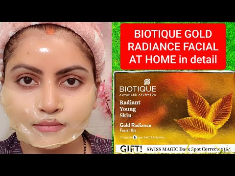 Step by step Gold facial at home | BIOTIQUE gold radiance facial kit for radiant young skin | RARA