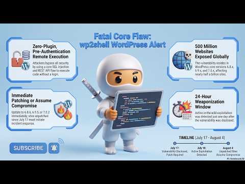 Fatal Core Flaw: 500 Million WordPress Sites Defenseless Against Zero-Plugin Hack #cybersecurity
