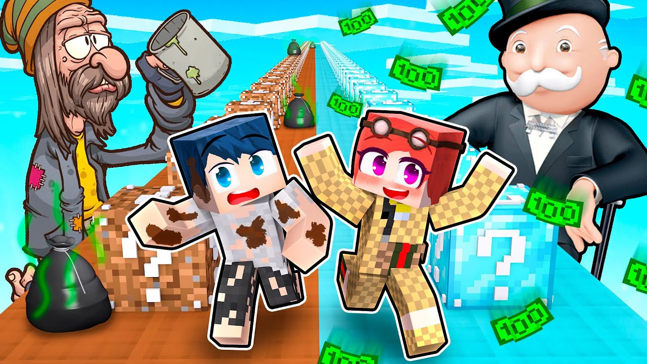 LUCKY BLOCK LADRO VS LUCKY BLOCK RICCO! - MINECRAFT
