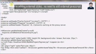 How to make a java web Project (Easy Way) (Step-10 UserHome.jsp 8 of 11 files)