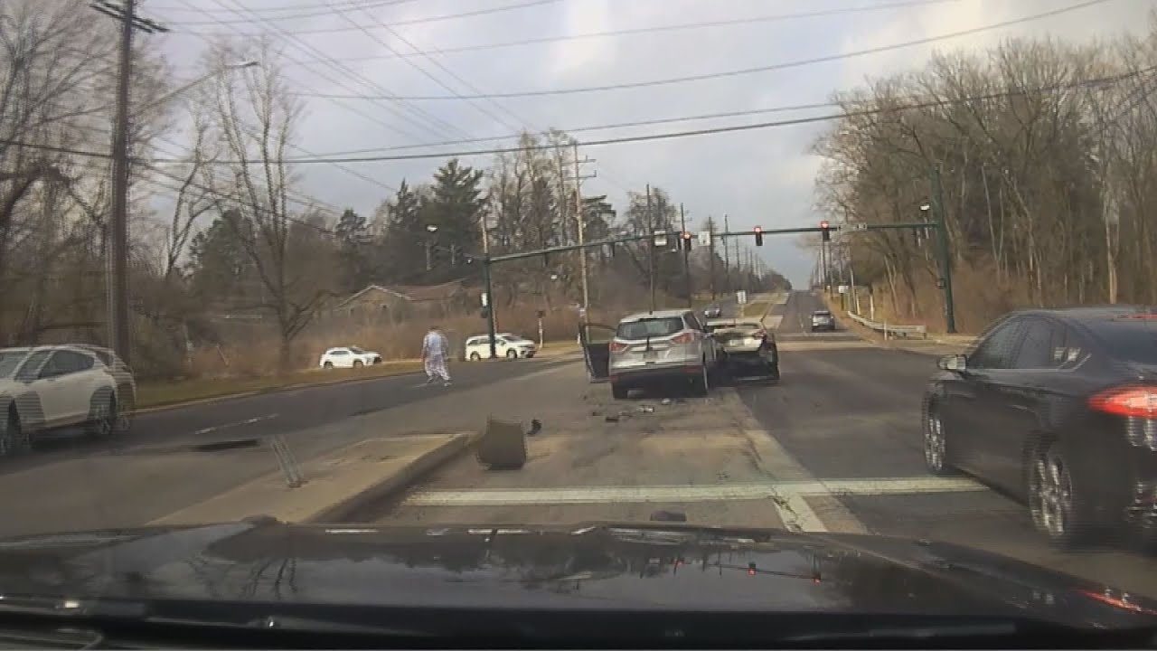 DASHCAM | Suspect caught after crashing stolen car into another car in Brecksville during pursuit