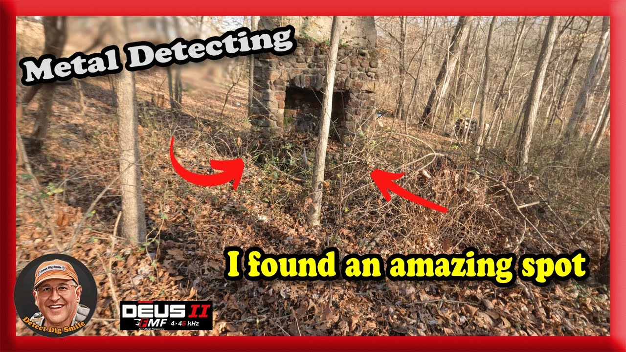 Metal Detecting in the woods and I found an amazing spot - YouTube