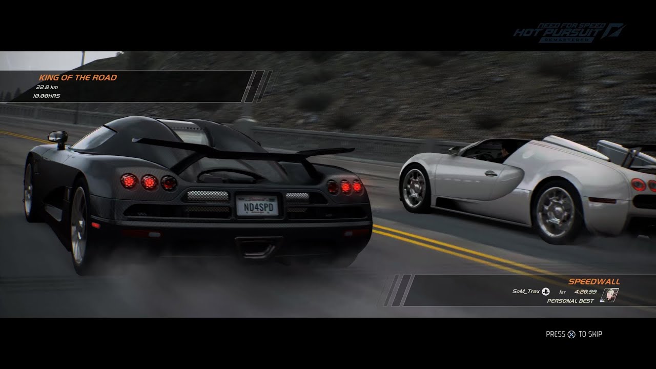 NFS Hot Pursuit Remastered - King Of The Road - Bugatti Veyron 16.4 Grand Sport - 4:19.32