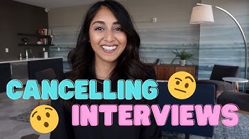 CANCELLING INTERVIEWS | Etiquette & How To