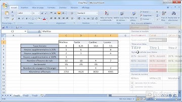 Comment modifier le style des cellules avec Excel 2007 ?