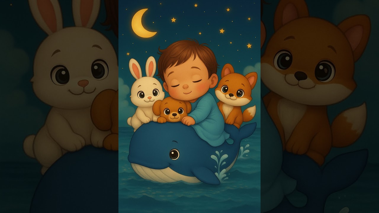Moonlight Whale Ride 🌙🐋 | Gentle Sleep Music for Babies