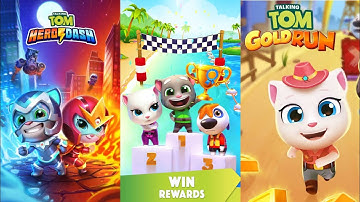Talking Tom Hero Dash vs Talking Tom Jetski 2 vs Talking Tom Gold Run - Android iOS Gameplay IEHZMBN