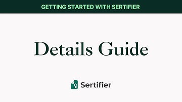 Sertifier | How to Create Credential Details
