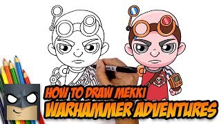 how to draw mekki warhammer adventures step by step tutorial