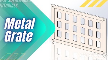SolidWorks 2025 Tutorial for Beginners #9 | Metal Grate in SolidWorks-آموزش سالیدورکس