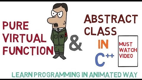 Abstract Class and Pure Virtual function in  C++ -51