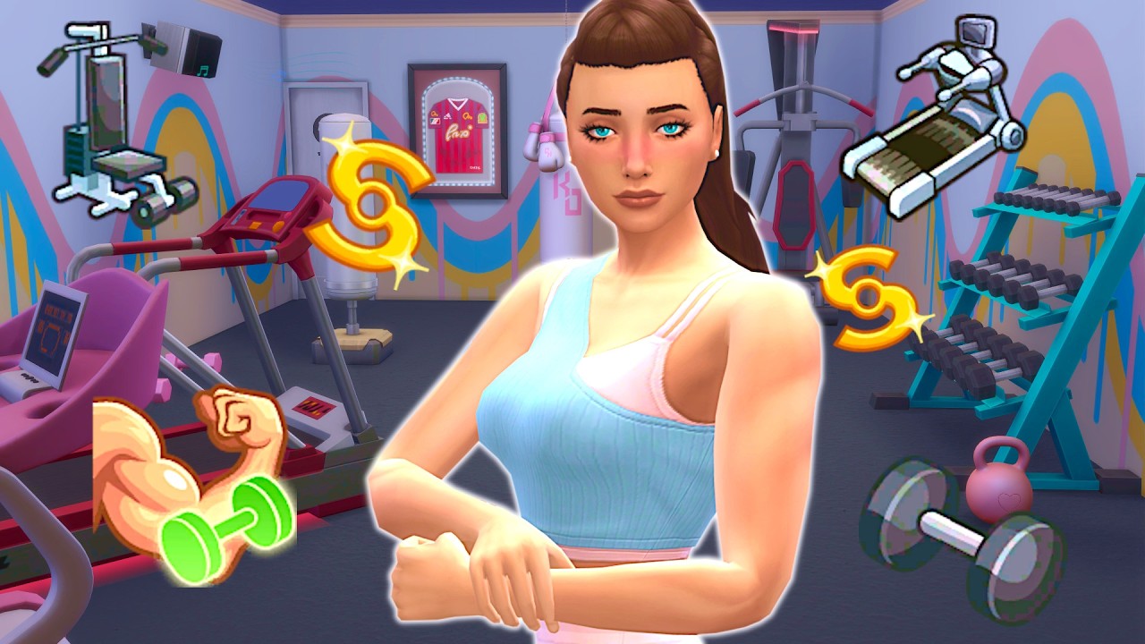Can my sim open her own gym in the garage? // Sims 4 gym business babe ...