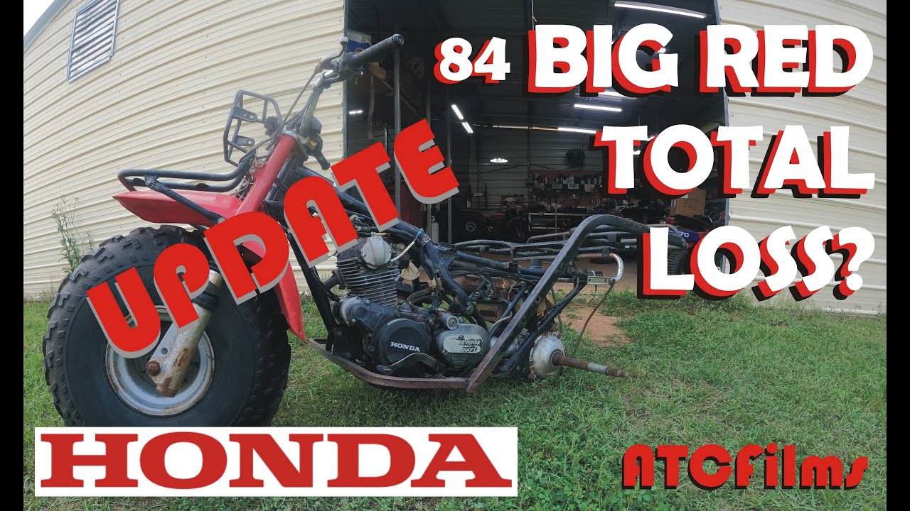 HONDA BIG RED THREE WHEELER TOTALED!