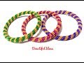 DIY/How to Make Silk thread Designer Bangles/Spiral Designer Bangles/Silk thread Ball Chain Bangles.