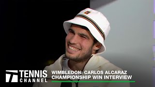 Carlos Alcaraz Shocks Djokovic, Wins Wimbledon Title | 2023 Wimbledon Championship Interview