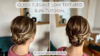 Quick Textured Low Bun Bridal Hairstyle Tutorial - Perfect for Minimalist or Boho Weddings!