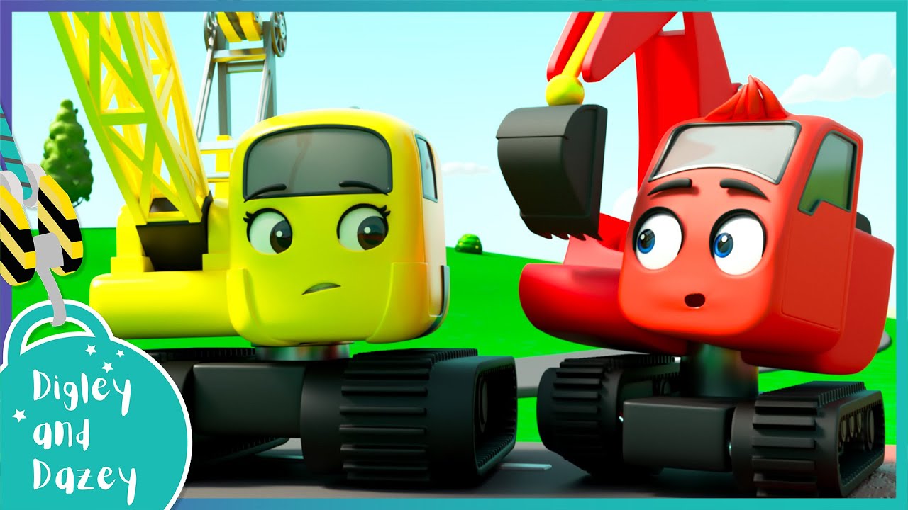 🚧 Don't Fall Off The Bridge 🚜 | Digley and Dazey | Kids Construction