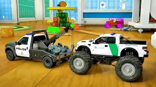 Learn Shapes with Police Truck - Rectangle Tyres Assemby - Cartoon for Children 3D Part #2