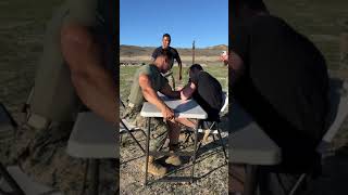 Farmer vs Marine Arm Wrestle Prep