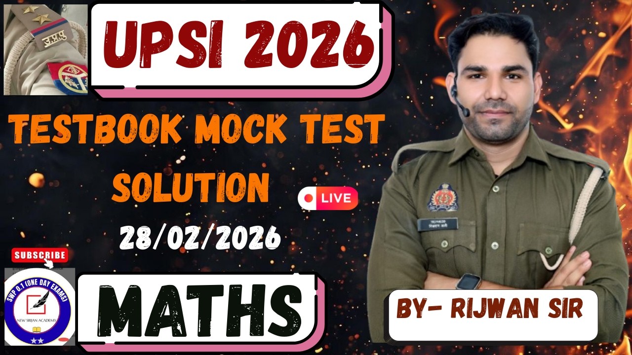 UPSI 2026 Maths Live Mock | Real Exam Level Questions | By Rijwan Sir