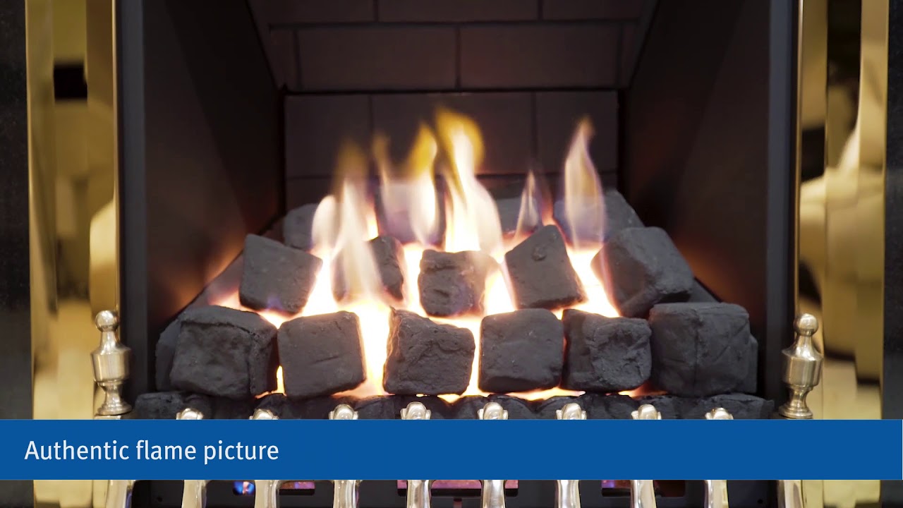 Focal Point Blenheim Brass Rotary Control Inset Gas Multiflue Fire