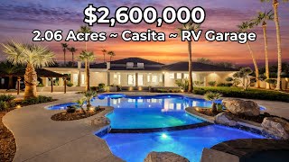 2.6M 2.06 Acre Rv Garage Casita No Hoa Las Vegas Home