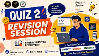 MAD 1 Quiz 2 Revision Session