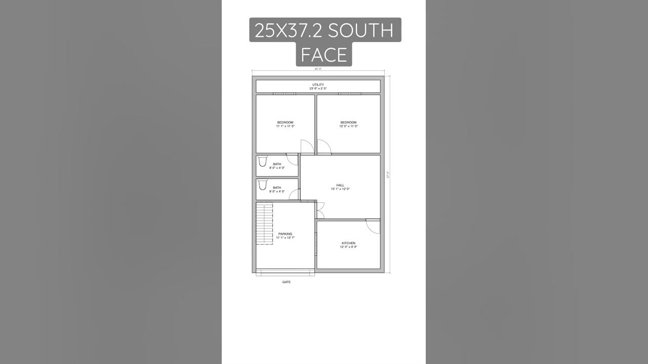25x37-2-south-facing-vastu-house-plan-shorts-construction-civilengineering-youtube