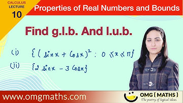 Upper Bound | Lower bound | Least Upper Bound | Greatest Lower Bound | glb | lub | Example | Bsc.