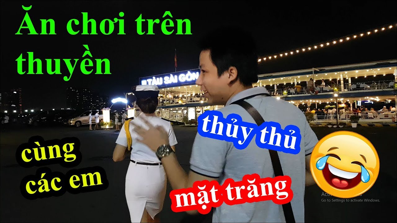 tàu nhà hàng sài gòn Update New Lần đầu tiên ăn chơi trên thuyền dọc sông sài gòn cùng các em thủy thủ mặt trăng siêu dễ thương