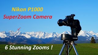 Nikon P1000 - SuperZoom Camera Test - 6 Stunning Zooms - Jupiter, Moon, people in the mountains, ...