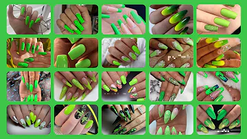 50 pretty lime green Nail art ideas// simple fashionable Nail design // #houseoffashion #nailart