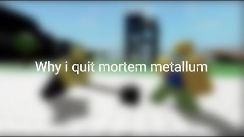Why i quit mortem metallum