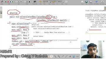 Android Lecture 64 | Unit 4 Ch 10 | Using Popup Menus