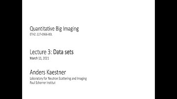 QBI 2021 Lecture 3 - Part 1: Data sets