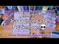 💀 1er Relleno Quincenal de Noviembre | Sistema de Sobres ✉️ | Presupuesto Base Cero |