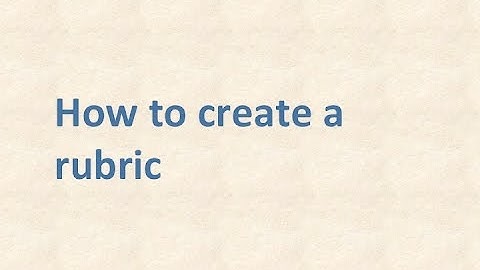 Creating Canvas Rubrics