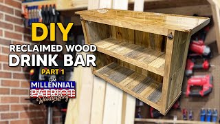 DIY Reclaimed Wood Drink Bar - Build Video & Tutorial
