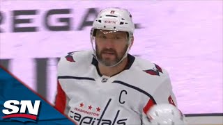 Capitals' Alex Ovechkin Blasts Vintage One-Time Goal Off Feed From Rasmus Sandin