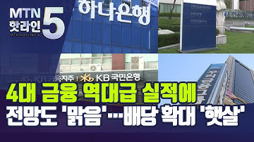 4대 금융 역대급 실적에 전망도 