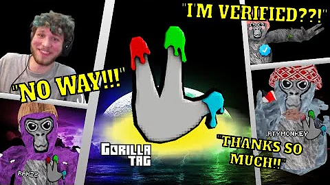 Gorilla Tag Content Creators REACT to getting the FINGER PAINTER BADGE!
