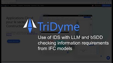 TriDyme: Use of IDS with LLM and bSDD checking information requirements from IFC models
