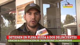 DETIENEN EN PLENA HUIDA A DOS DELINCUENTES GRACIAS A PROGRAMA DE SEGURIDAD CIUDADANA “BUIN VECINO”