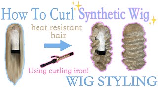 How to curl Synthetic wig. Synthetic hair can be look like natural hair!! Drag queen. Drag hair. wig