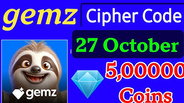 Gemz Daily Cipher Code 27 October| Daily Cipher Code Gemz Today 27 October| Daily Cipher Code Gemz