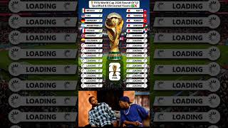 🏆 FIFA World Cup 2026 Round Of 32 Qualified & Eliminated Teams ✅❌ #france #argentina #germany #usa