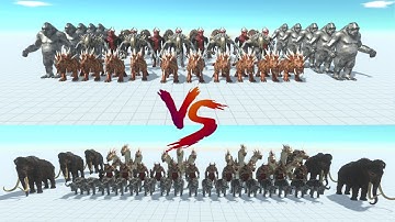 ULTIMATE MONSTER ARMY WAR! Giants vs Mammoths – EPIC Battle Simulation!
